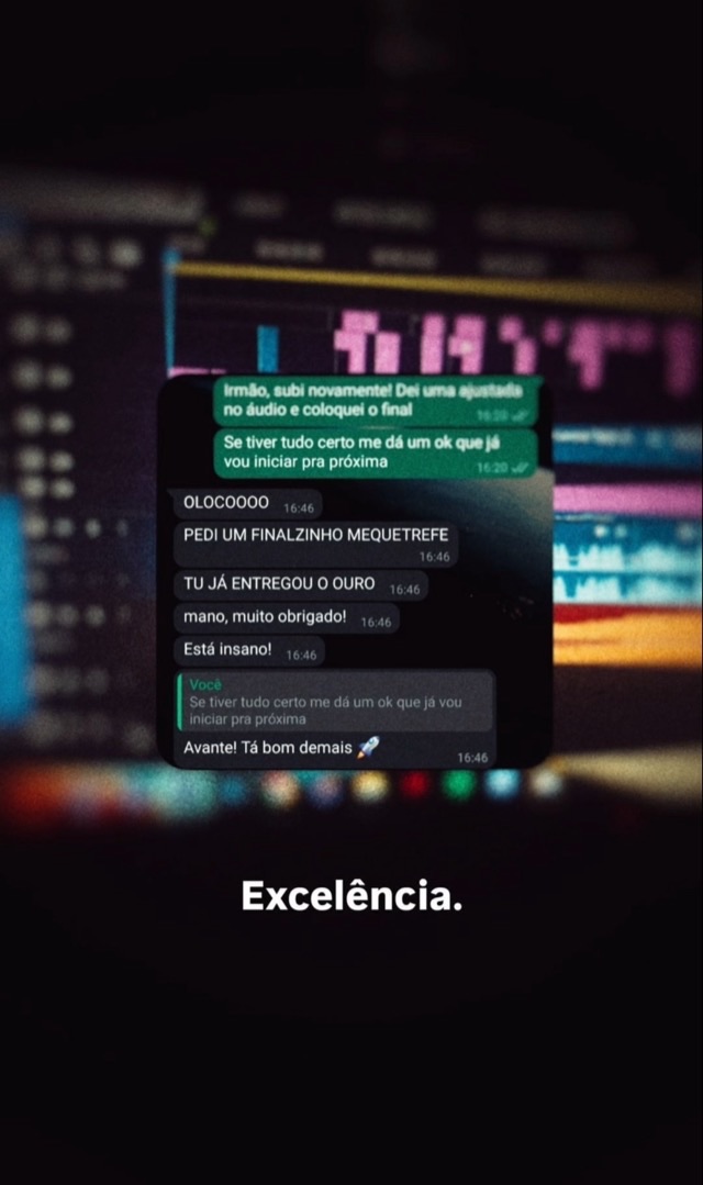Depoimento de cliente — print 2 de 4